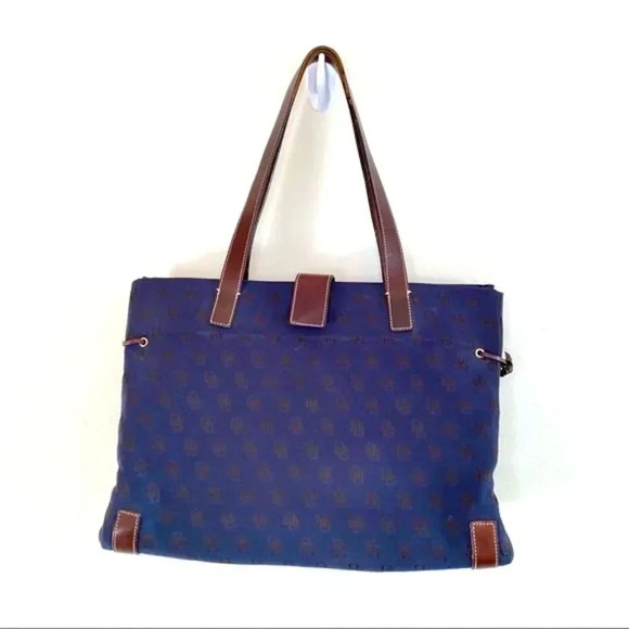 NWOT Dooney & Bourke Logo Canvas And Leather Tote - Picture 1 of 9